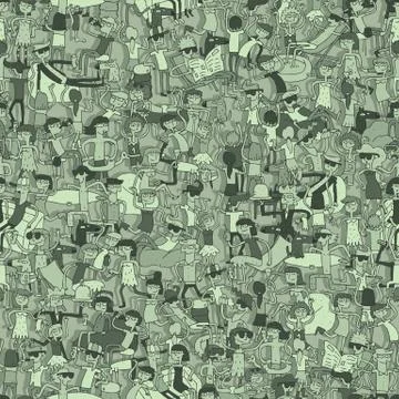 Dance party seamless pattern Stock Illustration