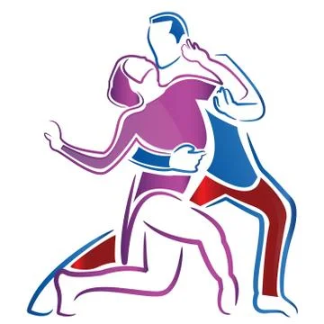 Dance people Illustrazione stock