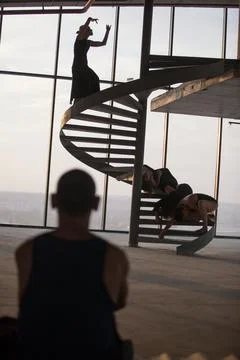 Dance performance contemporary improvisation movement Stock Photos