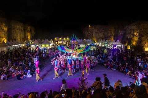Dance performance in GWK park during the MERDEKAFEST, Bali, Indonesia Foto stock