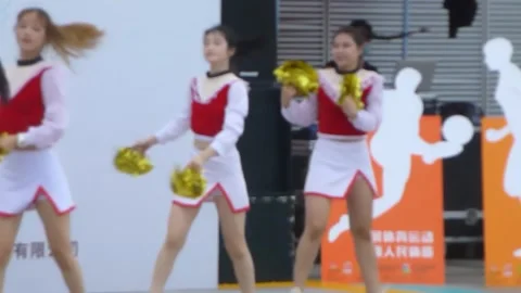 Dance performance at the launching ceremony of National Fitness Day Video stock 137429171