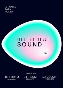 Dance Poster. Dynamic Pattern For Presentation Vector. Electro A Stock Illustration