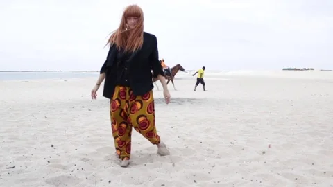 Dance practice on a beach in Africa Stock-Footage 72794578