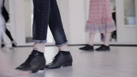 Dance practice in the hall on the parquet. salsa and ballroom dancing Stock Footage 218602052