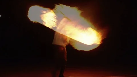 Dance in the ring of fire Vídeo Stock 79166089