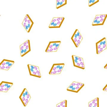 Dance scheme isometric icon seamless pattern Stockillustratie