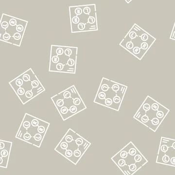 Dance scheme line vector seamless pattern Stock Illustration