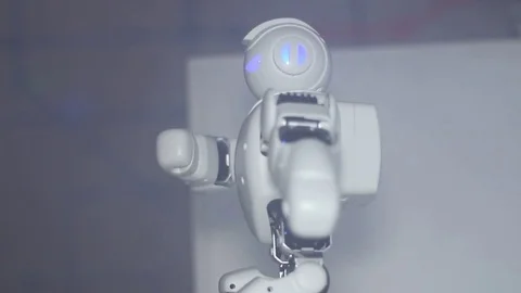 Dance show modern robots Stock-Footage 81789726