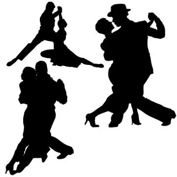 Dance Silhouettes Stock Illustration