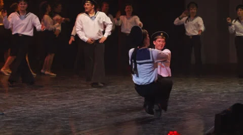 Dance of Soviet sailors Vídeo Stock 23478013