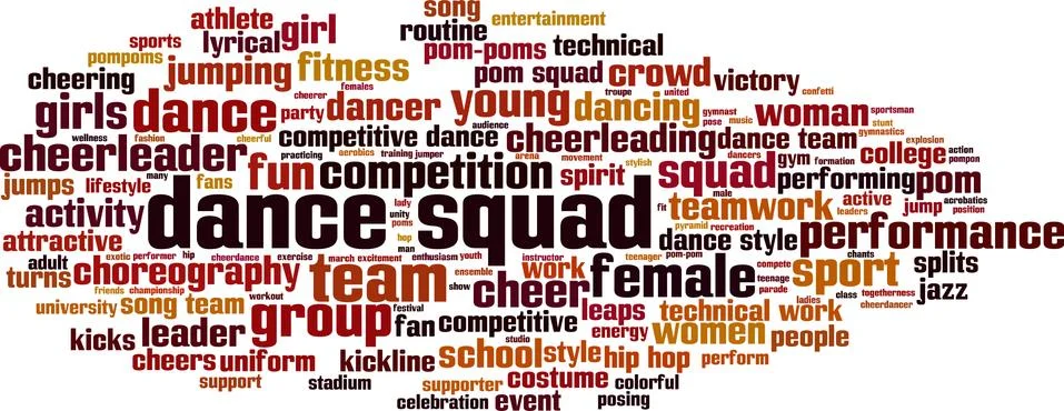Dance squad word cloud Stock Illustration