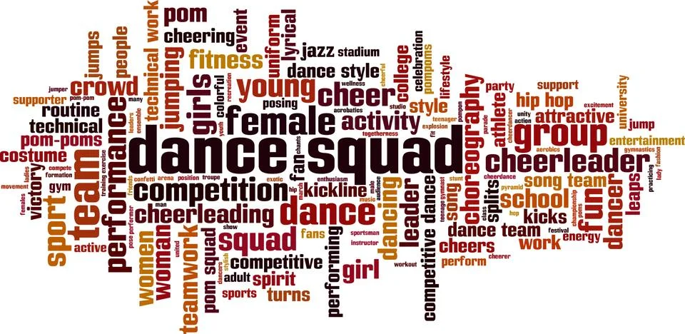 Dance squad word cloud Stock Illustration