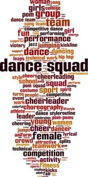 Dance squad word cloud Stock Illustration