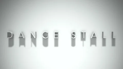 Dance stall 3D title animation with shadows on a white background Stock Footage 296843774