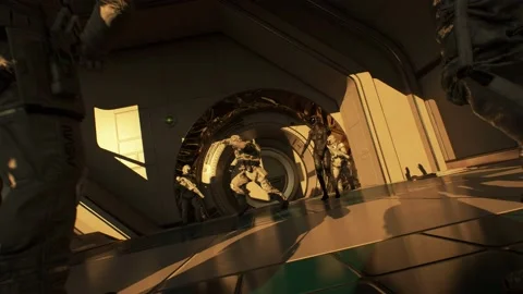 Dance in the stars: Astronauts showcase their moves in zero gravity Video stock 147451995