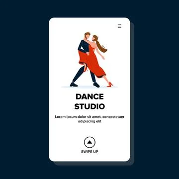 Dance Studio For Exercising And Repetition Vector Illustrazione stock