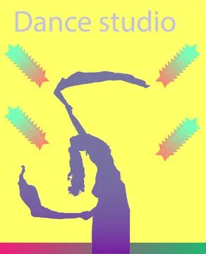Dance studio poster Stock Illustration