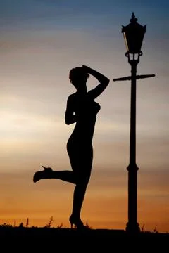 Dance at sunset Stock Photos