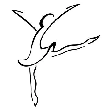 Dance symbol drawing Stock Illustration