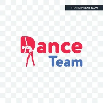Dance team vector icon isolated on transparent background, dance team logo de Stock Illustration