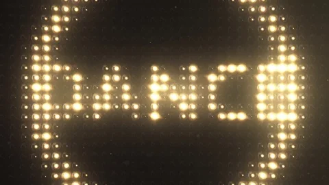 Dance Text Lights Background Video stock 71009384