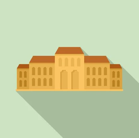Dance theater icon, flat style Stock Illustration