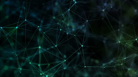 Dance ties Seamless loop.Digital Grid with Lines and Dots. 3d Animation. Network Stock Footage 102870944