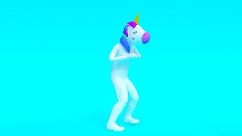 Dance Unicorn funny. Silly dancing Illustrazione stock