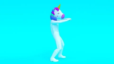 Dance Unicorn funny. Silly dancing Stock Illustration