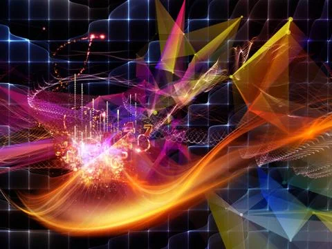 Dance of Virtual World Stockillustratie