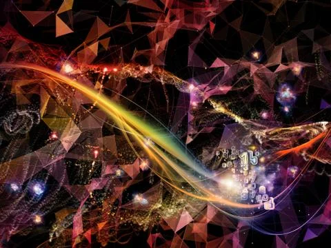 Dance of Virtual World Stockillustratie