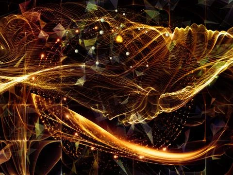 Dance of Virtual World Stockillustratie