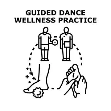 Dance wellness practice concept for recovery and training Stock-Illustration