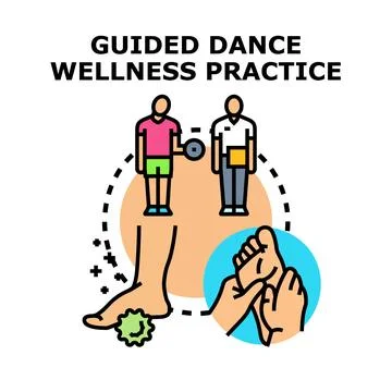 Dance wellness practice concept for recovery and training Stock-Illustration