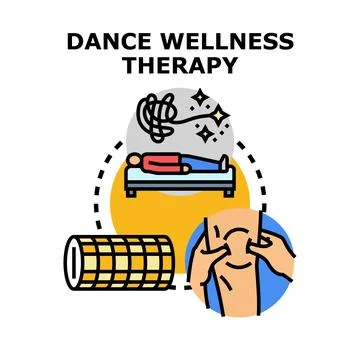 Dance wellness therapy concept developing healthy body Stock Illustration