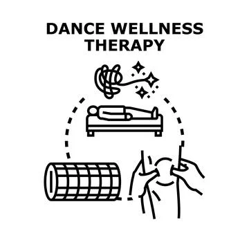 Dance wellness therapy concept developing healthy body Stock-Illustration