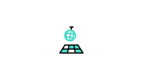 Dancefloor Animated Icon Stock Footage 320200899