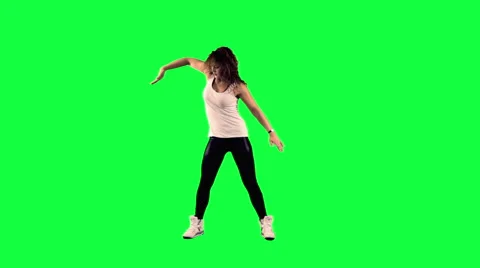 Dancer against a green background Stock Footage 46851761