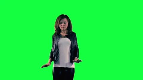 Dancer against a green background Stock Footage 46854572