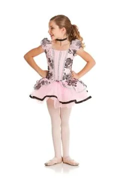 Dancer: ballet dancer looks to side Stock Photos