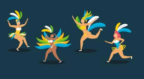 Dancer brazil carnival Illustrazione stock