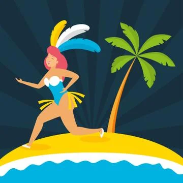 Dancer brazil carnival Illustration