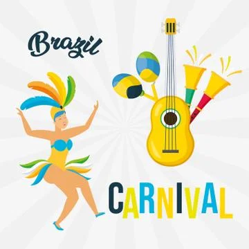 Dancer brazil carnival イラスト素材