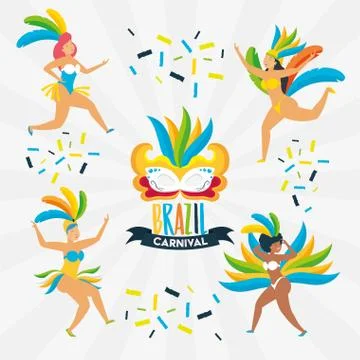 Dancer brazil carnival Stock Illustration