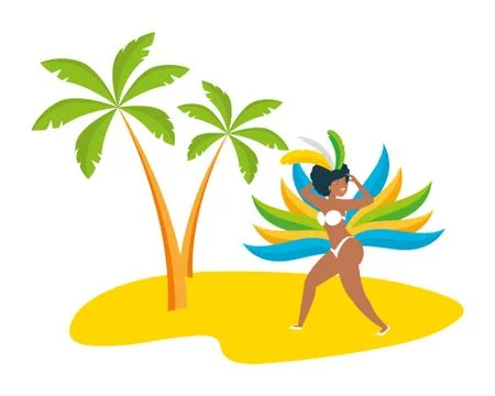 Dancer brazil carnival イラスト素材