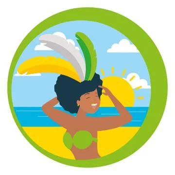 Dancer brazil carnival Stock Illustration