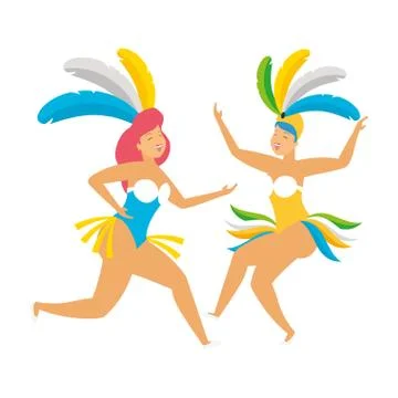 Dancer brazil carnival 스톡 일러스트