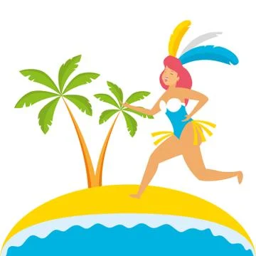 Dancer brazil carnival Illustration