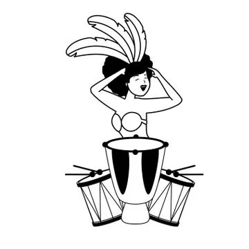 Dancer brazil carnival Illustrazione stock