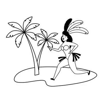 Dancer brazil carnival Stock Illustration